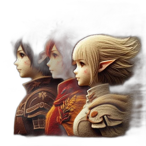 face, fantasy art, concept art, 3d render transparent PNG cut-out