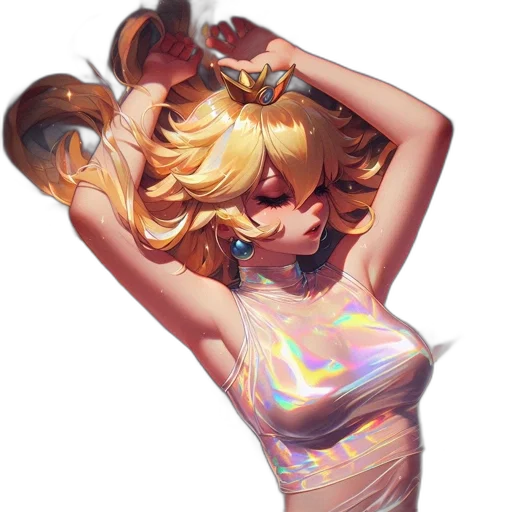 dress, crown, hair, concept art transparent PNG cut-out