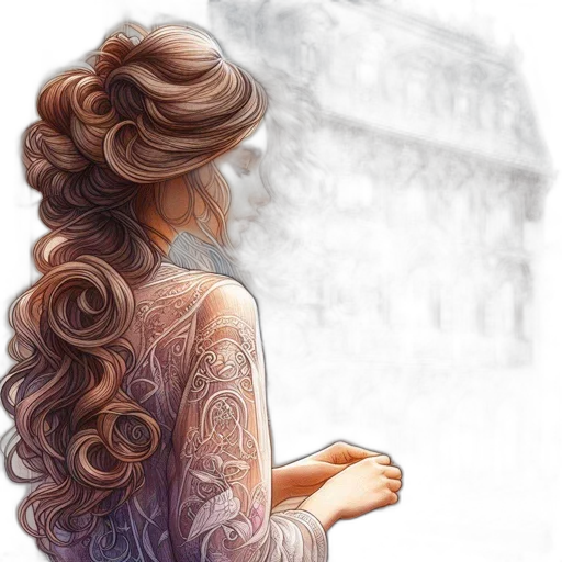 dress, hair, crown, jewelry transparent PNG cut-out