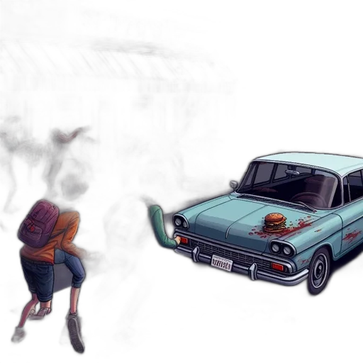 car, weapon, concept art, watercolor transparent PNG cut-out