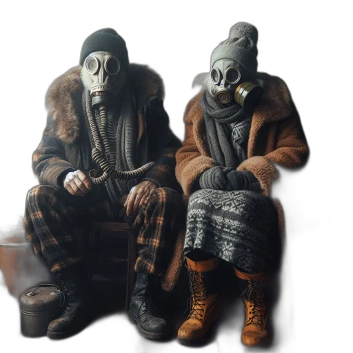 mask, jacket, concept art, 3d render transparent PNG cut-out