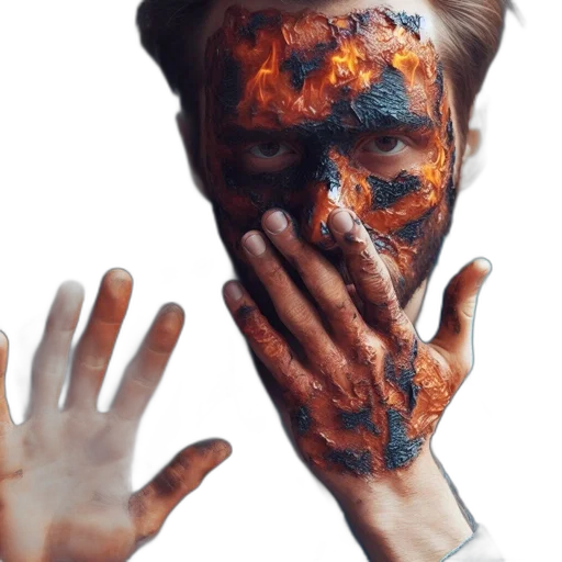 mask, face, creature, photorealistic transparent PNG cut-out