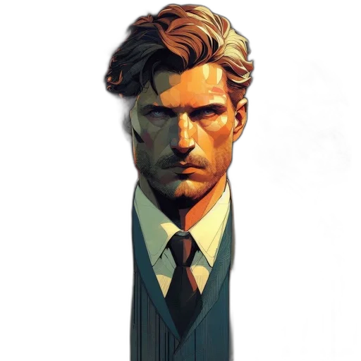 staff, face, jacket, concept art transparent PNG cut-out