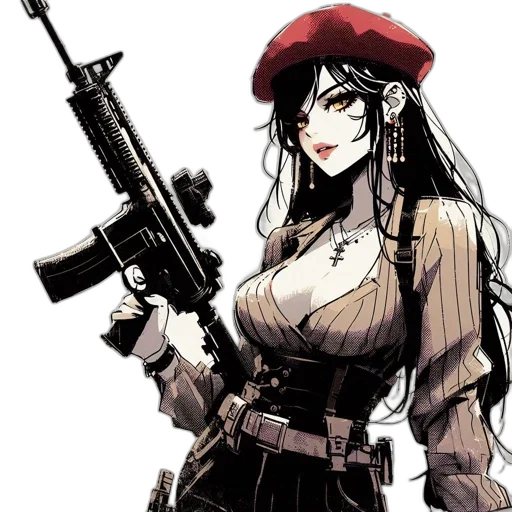 weapon, anime, cartoon, comic book art transparent PNG cut-out
