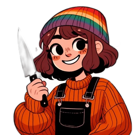 staff, hat, weapon, jacket transparent PNG cut-out