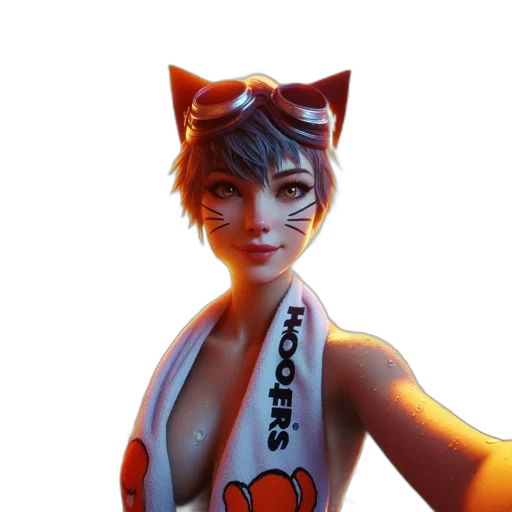 staff, dress, mask, 3d render transparent PNG cut-out