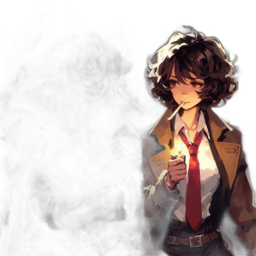 jacket, staff, mask, weapon transparent PNG cut-out