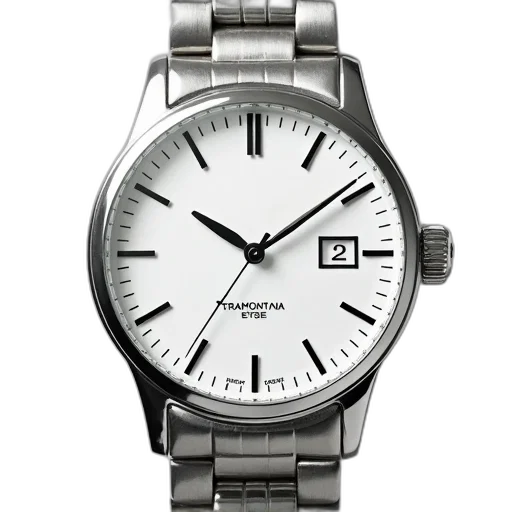 jewelry, monochrome, silver, wristwatch transparent PNG cut-out