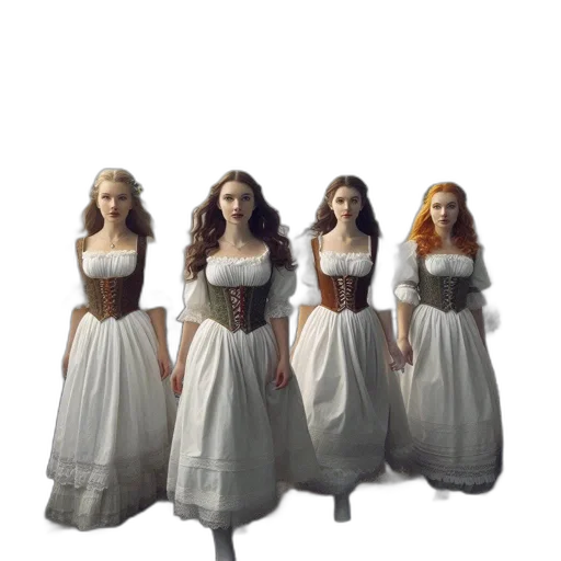 dress, 3d render, concept art, fantasy art transparent PNG cut-out