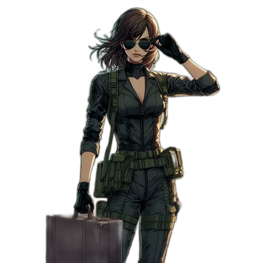 jacket, weapon, concept art, comic book art transparent PNG cut-out