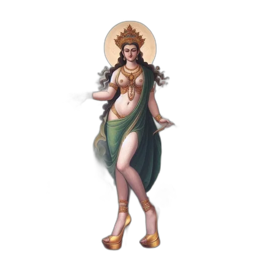 dress, jewelry, staff, concept art transparent PNG cut-out