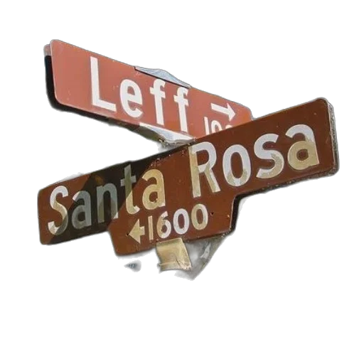 3d render, street, sign, name transparent PNG cut-out