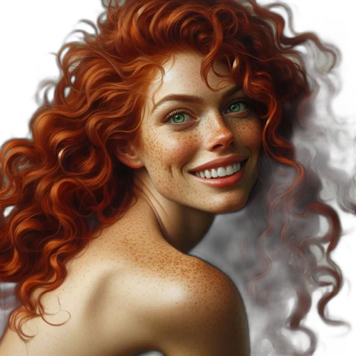 hair, face, photorealistic, fantasy art transparent PNG cut-out