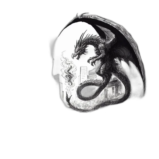 dragon, mask, face, creature transparent PNG cut-out