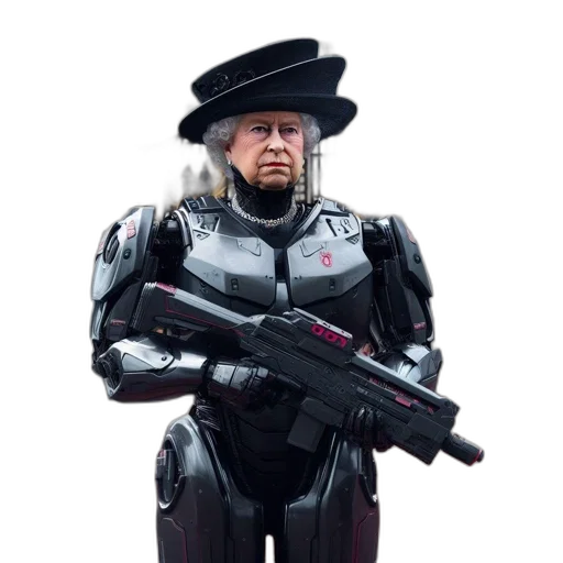 robot, weapon, concept art, cyberpunk transparent PNG cut-out