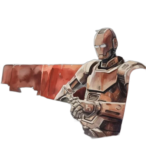 robot, weapon, staff, sword transparent PNG cut-out