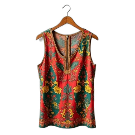 dress, jacket, colorful, patterned transparent PNG cut-out