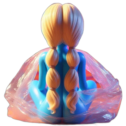 hair, dress, crown, bottle transparent PNG cut-out