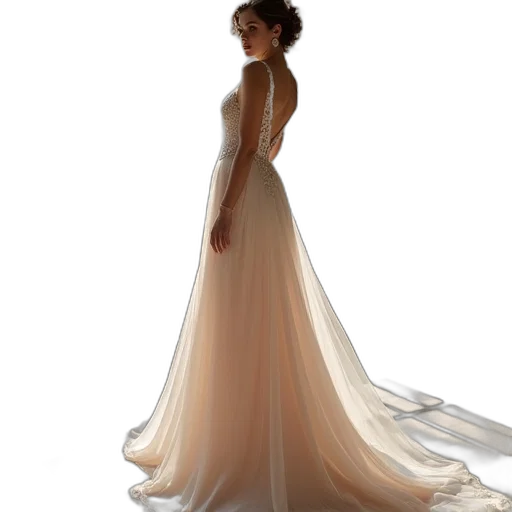 dress, jewelry, crown, photorealistic transparent PNG cut-out