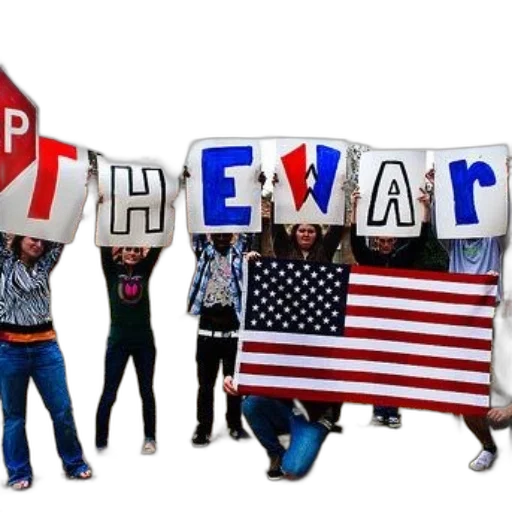 group, people, hold, signs transparent PNG cut-out