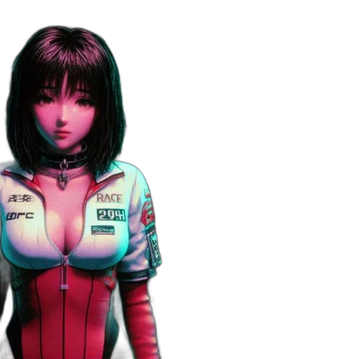 jacket, robot, cyberpunk, 3d render transparent PNG cut-out