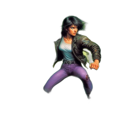 jacket, hair, weapon, pixel art transparent PNG cut-out