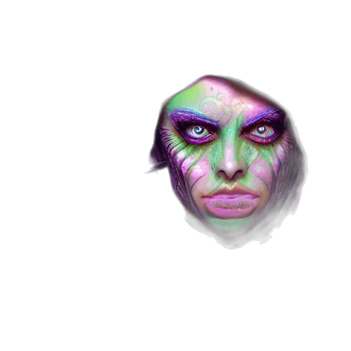 mask, face, creature, fantasy art transparent PNG cut-out