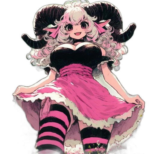 dress, creature, staff, mask transparent PNG cut-out
