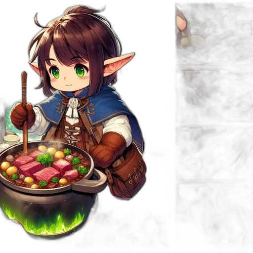 food, fantasy art, pixel art, concept art transparent PNG cut-out