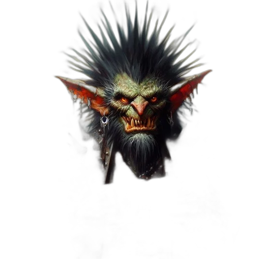 creature, staff, face, mask transparent PNG cut-out