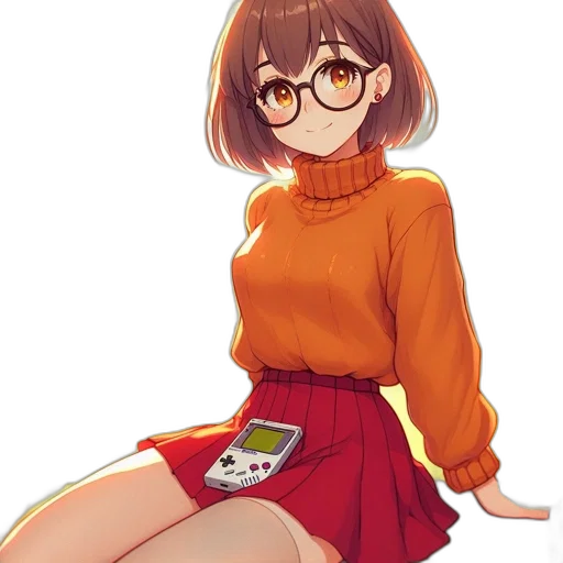 dress, jacket, staff, creature transparent PNG cut-out