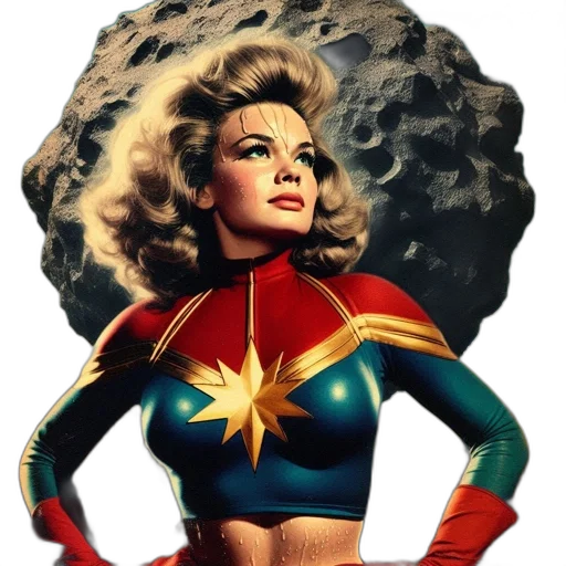 comic book art, concept art, vintage-style, poster transparent PNG cut-out