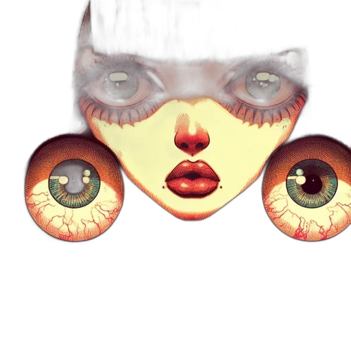 mask, face, creature, 3d render transparent PNG cut-out