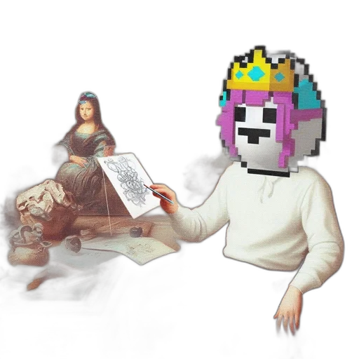 crown, robot, mask, creature transparent PNG cut-out