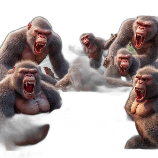 animal, concept art, photorealistic, 3d render transparent PNG cut-out