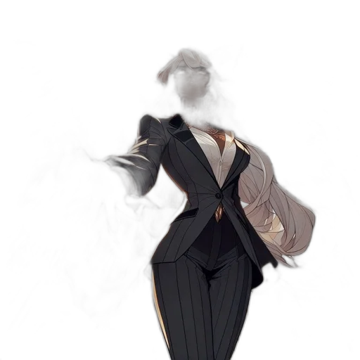 jacket, dress, staff, mask transparent PNG cut-out