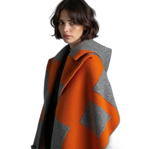 jacket, lauren, chevroned, wool transparent PNG cut-out