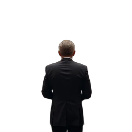staff, jacket, face, dress transparent PNG cut-out
