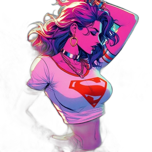 dress, comic book art, concept art, pixel art transparent PNG cut-out