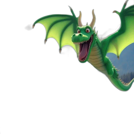 dragon, creature, animal, staff transparent PNG cut-out