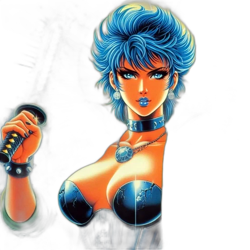 comic book art, concept art, fantasy art, cyberpunk transparent PNG cut-out
