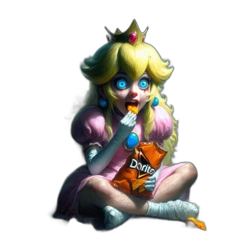 crown, dress, staff, face transparent PNG cut-out