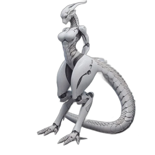 dragon, robot, jewelry, creature transparent PNG cut-out