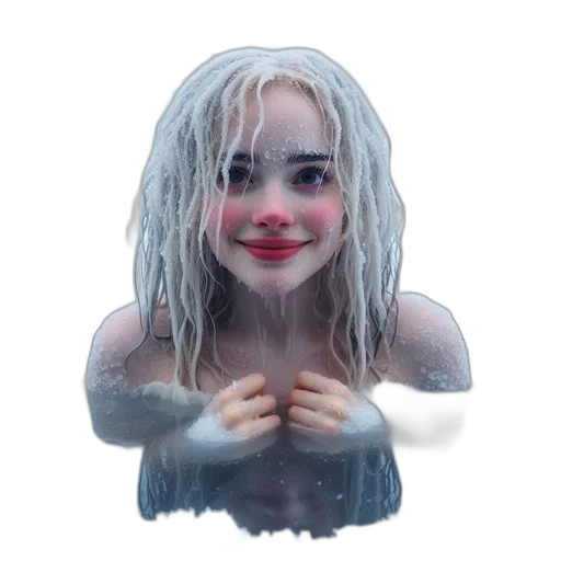 creature, face, mask, hair transparent PNG cut-out