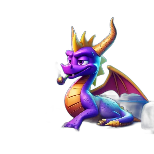 dragon, staff, animal, crown transparent PNG cut-out