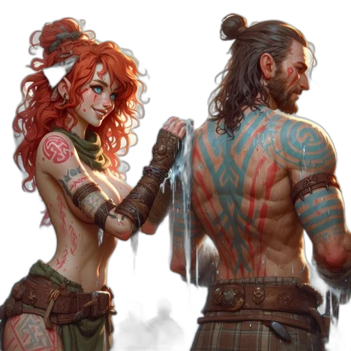 fantasy art, concept art, comic book art, cyberpunk transparent PNG cut-out