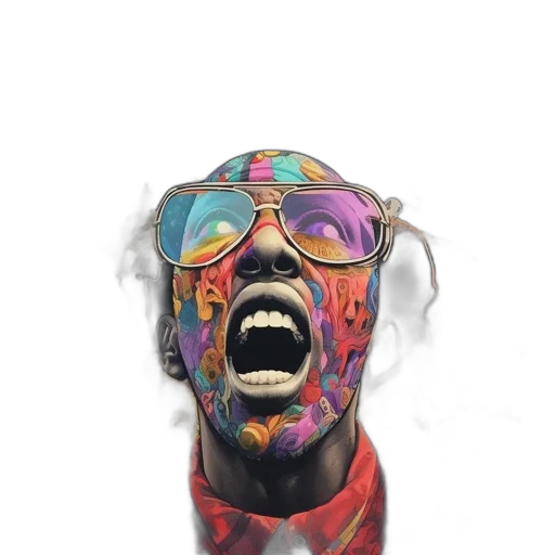 mask, face, jacket, creature transparent PNG cut-out