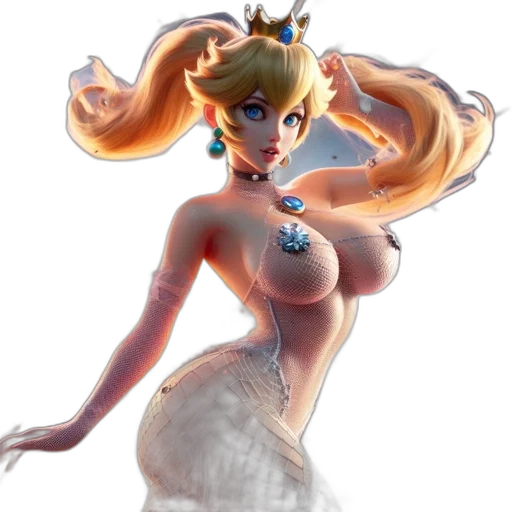 dress, staff, concept art, 3d render transparent PNG cut-out