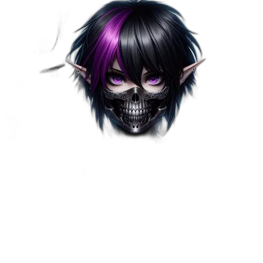 mask, face, hair, creature transparent PNG cut-out