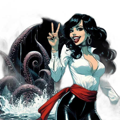 comic book art, fantasy art, concept art, cartoon transparent PNG cut-out